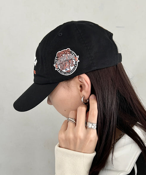 MLB KOREA(エムエルビーコリア)/ヴィンテージ 刺繍 ロゴパッチ メジャーリーグ ベースボール キャップ 帽子/Vintage Cooperstown Patch Unstruck Ball Cap | AT5253044 | ブラック系その他