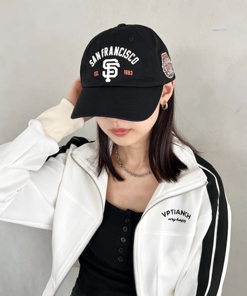 MLB KOREA(エムエルビーコリア)/ヴィンテージ 刺繍 ロゴパッチ メジャーリーグ ベースボール キャップ 帽子/Vintage Cooperstown Patch Unstruck Ball Cap | AT5253044 | ブラック系その他