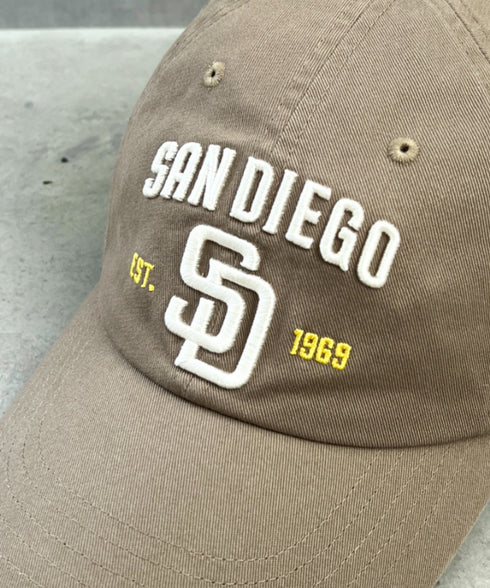 MLB KOREA(エムエルビーコリア)/ヴィンテージ 刺繍 ロゴパッチ メジャーリーグ ベースボール キャップ 帽子/Vintage Cooperstown Patch Unstruck Ball Cap | AT5253044 | ベージュ