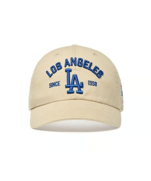 MLB KOREA(エムエルビーコリア)/ヴィンテージ 刺繍 ロゴパッチ メジャーリーグ ベースボール キャップ 帽子/Vintage Cooperstown Patch Unstruck Ball Cap | AT5253044 | アイボリー