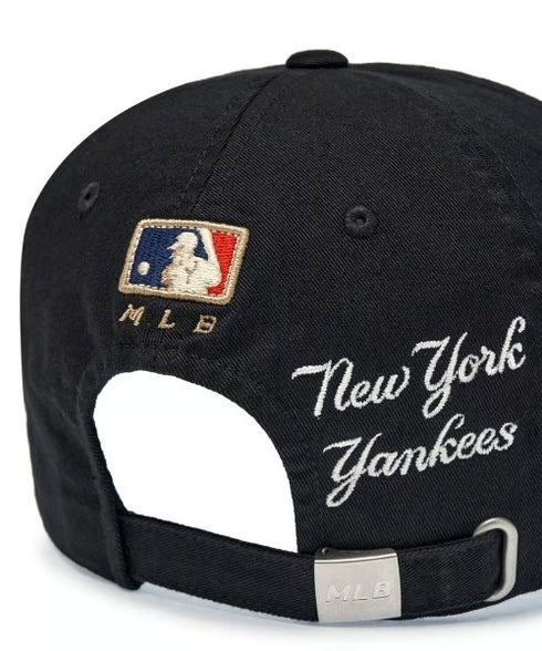 MLB KOREA(エムエルビーコリア)/ヴィンテージ 刺繍 ロゴパッチ メジャーリーグ ベースボール キャップ 帽子/Vintage Cooperstown Patch Unstruck Ball Cap | AT5253044 | ブラック