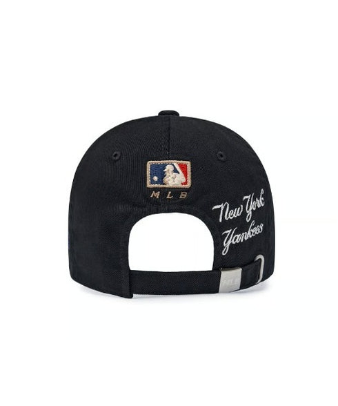 MLB KOREA(エムエルビーコリア)/ヴィンテージ 刺繍 ロゴパッチ メジャーリーグ ベースボール キャップ 帽子/Vintage Cooperstown Patch Unstruck Ball Cap | AT5253044 | ブラック