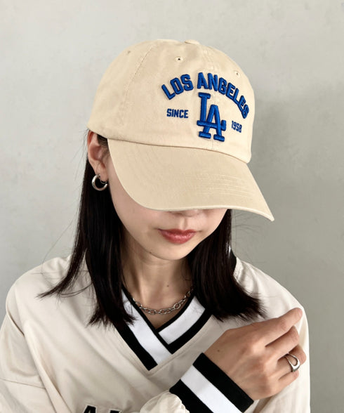 MLB KOREA(エムエルビーコリア)/ヴィンテージ 刺繍 ロゴパッチ メジャーリーグ ベースボール キャップ 帽子/Vintage Cooperstown Patch Unstruck Ball Cap | AT5253044 | アイボリー