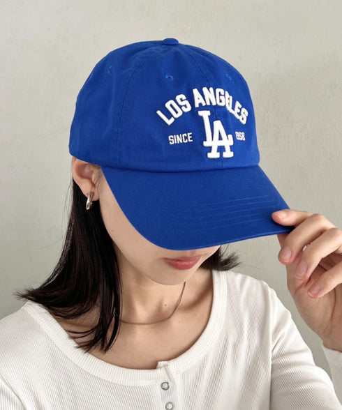 MLB KOREA(エムエルビーコリア)/ヴィンテージ 刺繍 ロゴパッチ メジャーリーグ ベースボール キャップ 帽子/Vintage Cooperstown Patch Unstruck Ball Cap | AT5253044 | ブルー