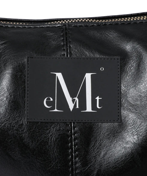 MUCENT(ムセント)/軽量 ゴールドライン ショルダー トートバッグ/MERIN GOLD LINE LEATHER SHOULDER BAG | AT1253047 | ブラック