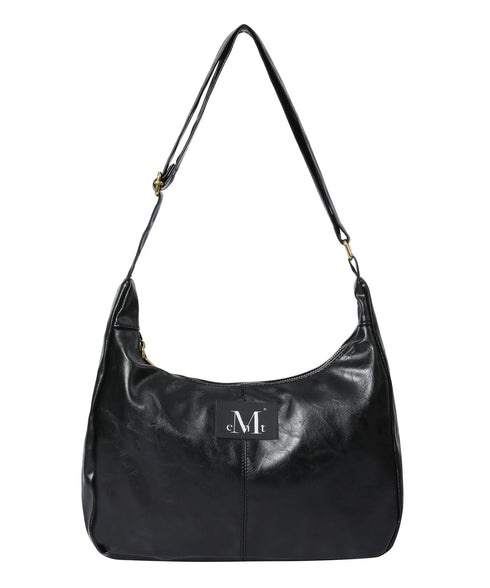 MUCENT(ムセント)/軽量 ゴールドライン ショルダー トートバッグ/MERIN GOLD LINE LEATHER SHOULDER BAG | AT1253047 | ブラック