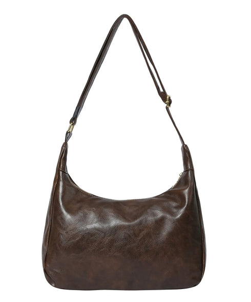 MUCENT(ムセント)/軽量 ゴールドライン ショルダー トートバッグ/MERIN GOLD LINE LEATHER SHOULDER BAG | AT1253047 | ブラウン