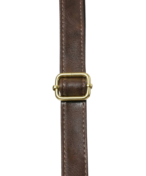 MUCENT(ムセント)/軽量 ゴールドライン ショルダー トートバッグ/MERIN GOLD LINE LEATHER SHOULDER BAG | AT1253047 | ブラウン