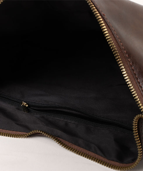 MUCENT(ムセント)/軽量 ゴールドライン ショルダー トートバッグ/MERIN GOLD LINE LEATHER SHOULDER BAG | AT1253047 | ブラウン