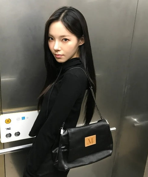 MUCENT(ムセント)/チェーン ショルダーバッグ/INFINITY LEATHER CHAIN SHOULDER BAG | AT1253049 | ブラック