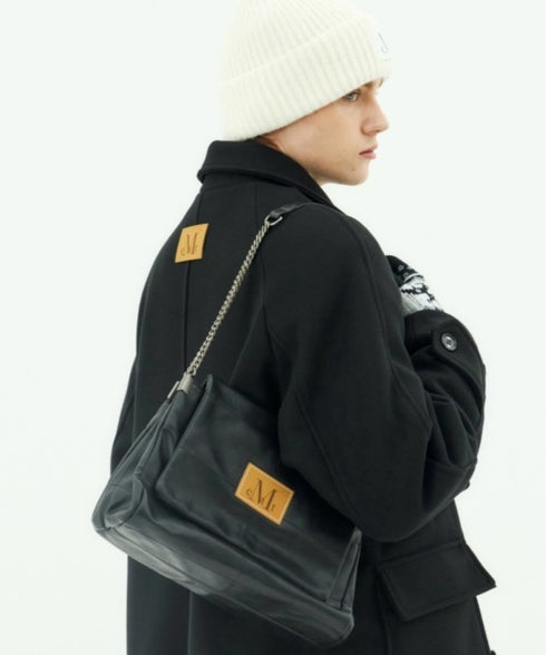 MUCENT(ムセント)/チェーン ショルダーバッグ/INFINITY LEATHER CHAIN SHOULDER BAG | AT1253049 | ブラック