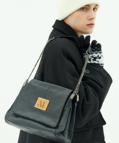 MUCENT(ムセント)/チェーン ショルダーバッグ/INFINITY LEATHER CHAIN SHOULDER BAG | AT1253049 | ブラック