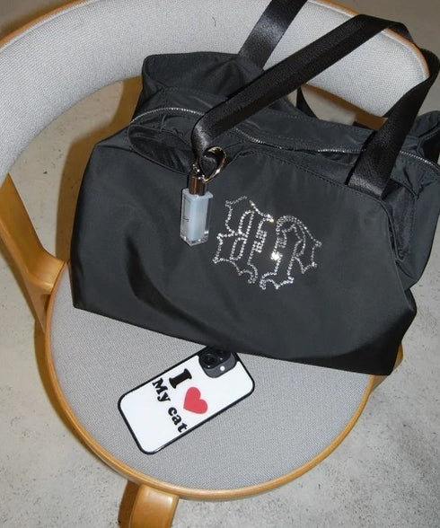 BLACK PURPLE(ブラックパープル)/大容量 クリスタル ショルダー トートバッグ/BP Crystal DoubleSide Bag | AT1253051 | ブラック