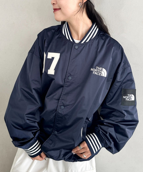 THE NORTH FACE(ザ・ノースフェイス)/ロゴ刺繍 ワッペン スタジャン ジャケット/SPORTY BOMBER JACKET | IM2253061 | ネイビー