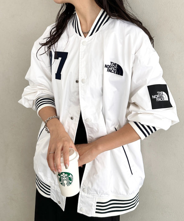 THE NORTH FACE(ザ・ノースフェイス)/ロゴ刺繍 ワッペン スタジャン ジャケット/SPORTY BOMBER JACKET | IM2253061 | オフホワイト