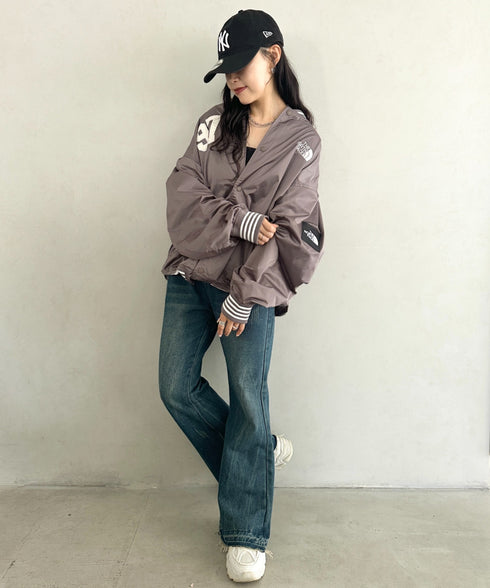 THE NORTH FACE(ザ・ノースフェイス)/ロゴ刺繍 ワッペン スタジャン ジャケット/SPORTY BOMBER JACKET | IM2253061 | ブラウン