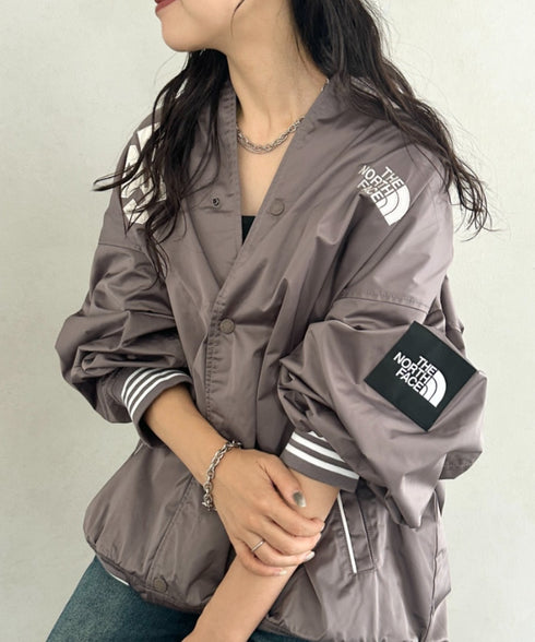 THE NORTH FACE(ザ・ノースフェイス)/ロゴ刺繍 ワッペン スタジャン ジャケット/SPORTY BOMBER JACKET | IM2253061 | ブラウン