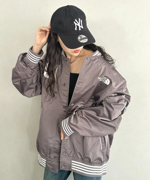 THE NORTH FACE(ザ・ノースフェイス)/ロゴ刺繍 ワッペン スタジャン ジャケット/SPORTY BOMBER JACKET | IM2253061 | ブラウン