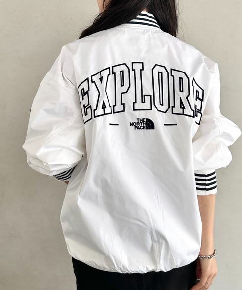 THE NORTH FACE(ザ・ノースフェイス)/ロゴ刺繍 ワッペン スタジャン ジャケット/SPORTY BOMBER JACKET | IM2253061 | オフホワイト
