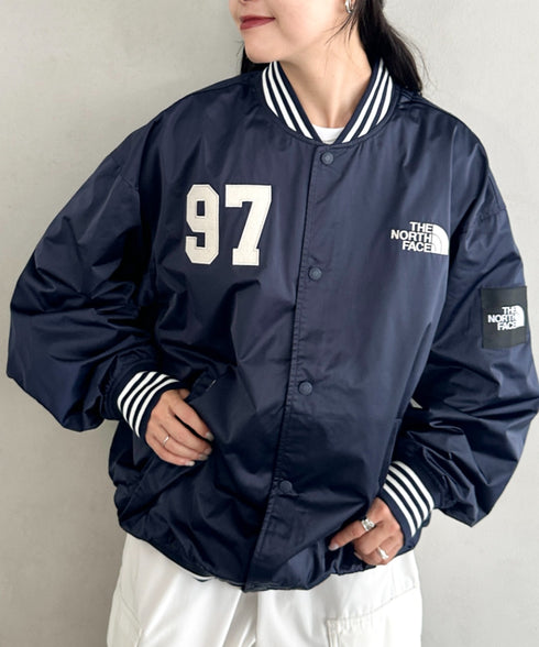 THE NORTH FACE(ザ・ノースフェイス)/ロゴ刺繍 ワッペン スタジャン ジャケット/SPORTY BOMBER JACKET | IM2253061 | ネイビー