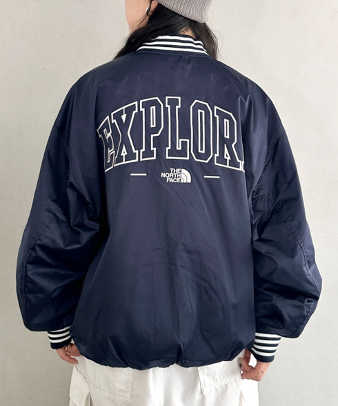 THE NORTH FACE(ザ・ノースフェイス)/ロゴ刺繍 ワッペン スタジャン ジャケット/SPORTY BOMBER JACKET | IM2253061 | ネイビー