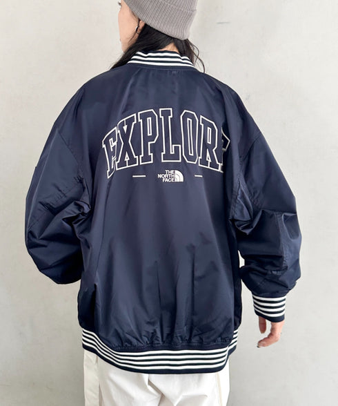 THE NORTH FACE(ザ・ノースフェイス)/ロゴ刺繍 ワッペン スタジャン ジャケット/SPORTY BOMBER JACKET | IM2253061 | ネイビー