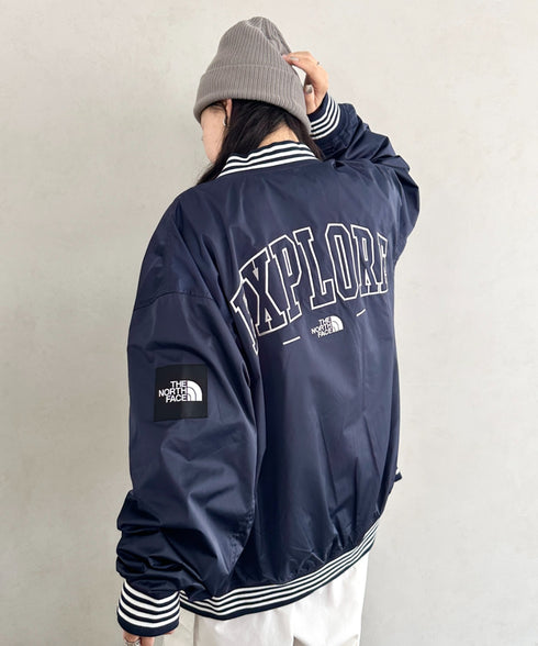 THE NORTH FACE(ザ・ノースフェイス)/ロゴ刺繍 ワッペン スタジャン ジャケット/SPORTY BOMBER JACKET | IM2253061 | ネイビー