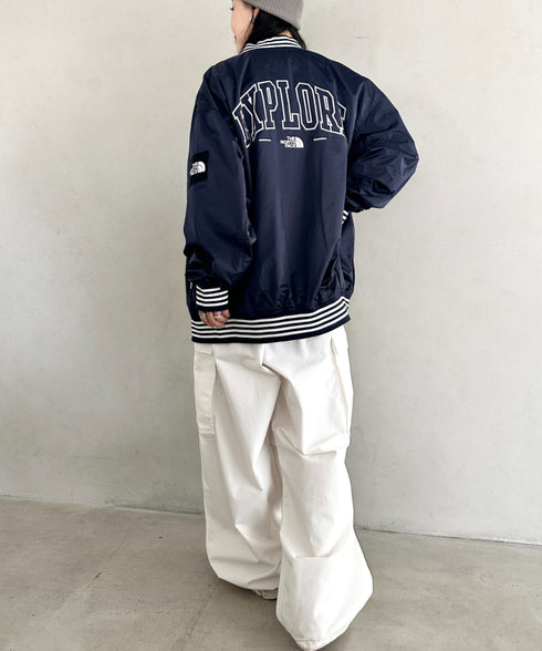 THE NORTH FACE(ザ・ノースフェイス)/ロゴ刺繍 ワッペン スタジャン ジャケット/SPORTY BOMBER JACKET | IM2253061 | ネイビー