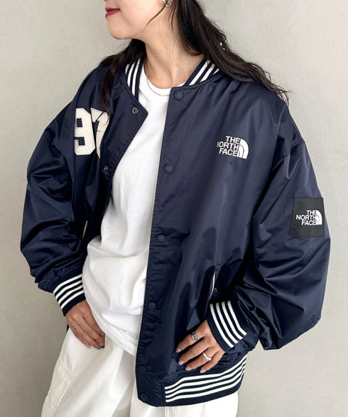 THE NORTH FACE(ザ・ノースフェイス)/ロゴ刺繍 ワッペン スタジャン ジャケット/SPORTY BOMBER JACKET | IM2253061 | ネイビー