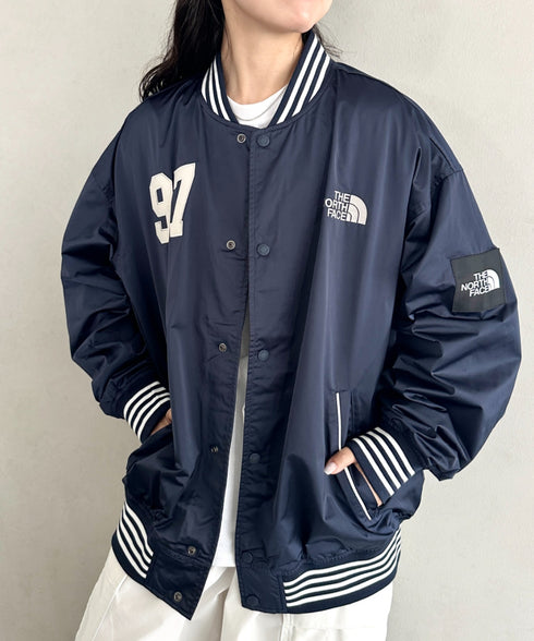 THE NORTH FACE(ザ・ノースフェイス)/ロゴ刺繍 ワッペン スタジャン ジャケット/SPORTY BOMBER JACKET | IM2253061 | ネイビー