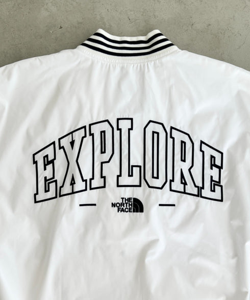 THE NORTH FACE(ザ・ノースフェイス)/ロゴ刺繍 ワッペン スタジャン ジャケット/SPORTY BOMBER JACKET | IM2253061 | オフホワイト