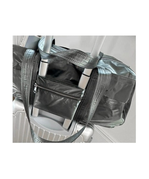 BLACK PURPLE(ブラックパープル)/大容量 グロッシー ショルダー ボストン ダッフルバッグ/Niki Glossy D | AT1253052 | シルバー