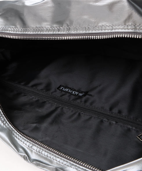 BLACK PURPLE(ブラックパープル)/大容量 グロッシー ショルダー ボストン ダッフルバッグ/Niki Glossy D | AT1253052 | シルバー