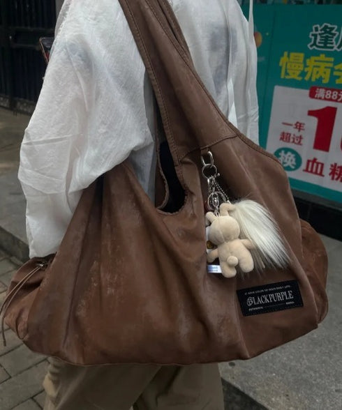 BLACK PURPLE(ブラックパープル)/大容量 マーメイド ショルダー トートバッグ/Mermaid Vicky Bag | AT1253053 | ブラウン