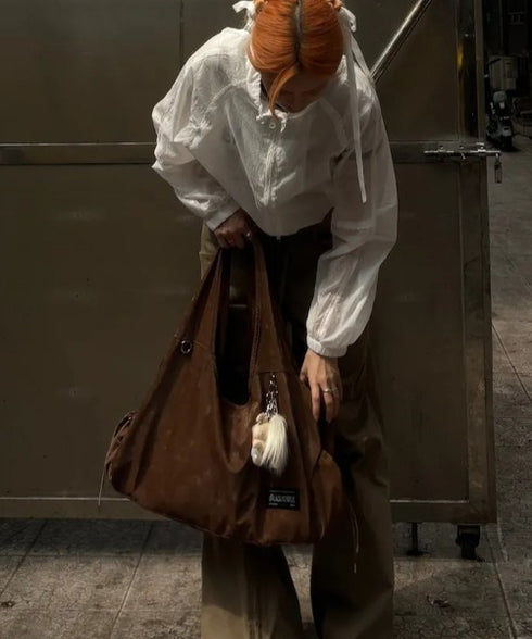 BLACK PURPLE(ブラックパープル)/大容量 マーメイド ショルダー トートバッグ/Mermaid Vicky Bag | AT1253053 | ブラウン