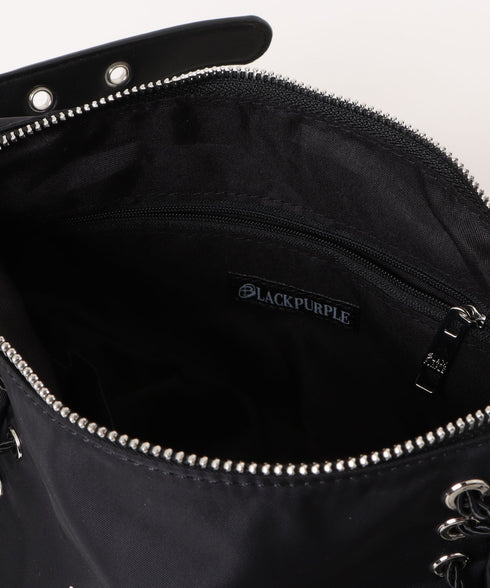 BLACK PURPLE(ブラックパープル)/3WAY 軽量 ストーン コルセット ショルダー トート クロスバッグ/Glow Corset Bag | AT1253054 | ブラック