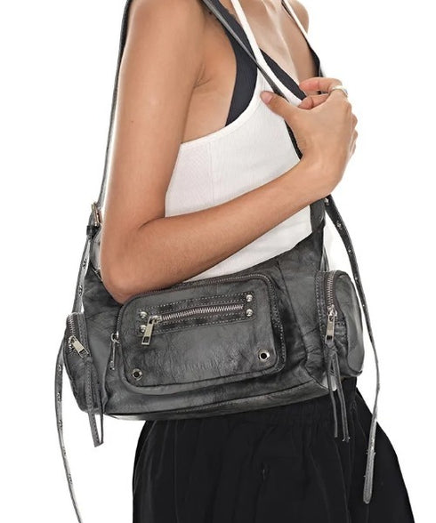 BLACK PURPLE(ブラックパープル)/3WAY 軽量 ショルダー トート クロスバッグ/Marco Bag | AT1253055 | グレー