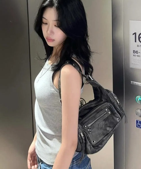 BLACK PURPLE(ブラックパープル)/3WAY 軽量 ショルダー トート クロスバッグ/Marco Bag | AT1253055 | グレー