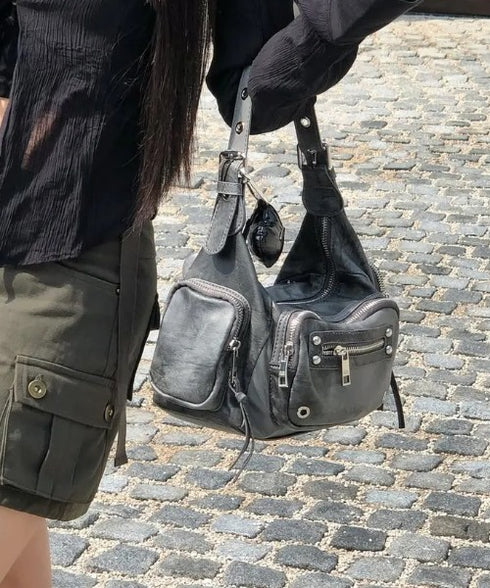 BLACK PURPLE(ブラックパープル)/3WAY 軽量 ショルダー トート クロスバッグ/Marco Bag | AT1253055 | グレー