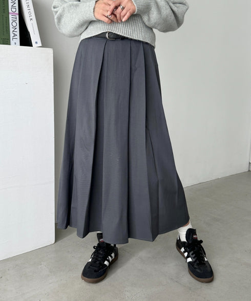 プリーツミディスカート | CL2253018 | グレー