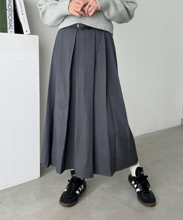 プリーツミディスカート | CL2253018 | グレー