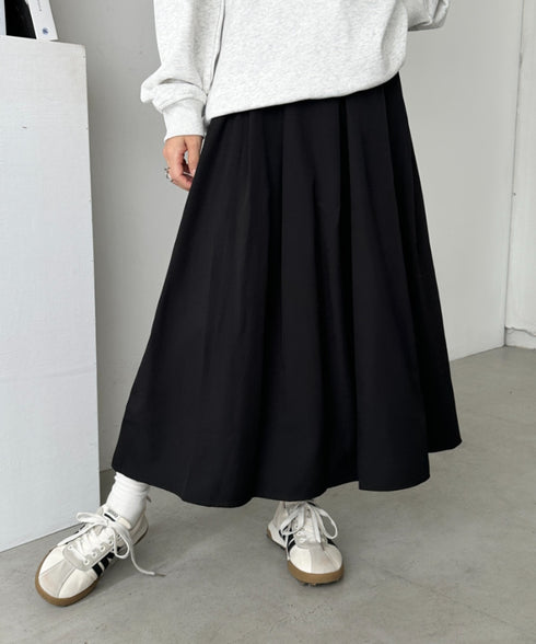 プリーツミディスカート | CL2253018 | ブラック