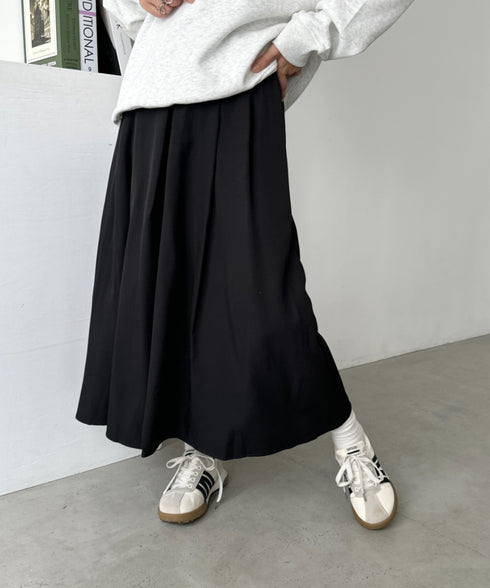 プリーツミディスカート | CL2253018 | ブラック