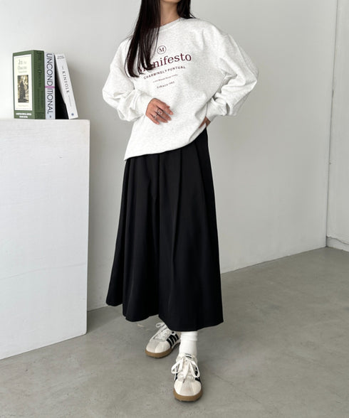 プリーツミディスカート | CL2253018 | ブラック