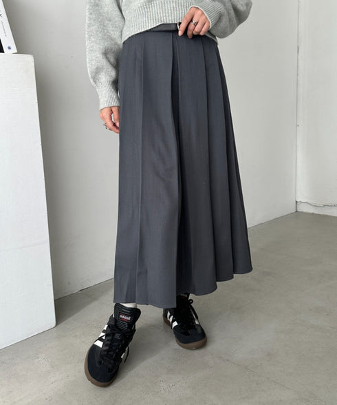 プリーツミディスカート | CL2253018 | グレー