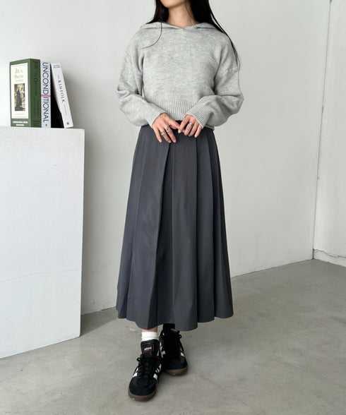 プリーツミディスカート | CL2253018 | グレー