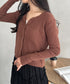 ベーシックリブニットカーディガン | CL2253019 | ブラウン