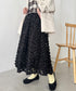 ローズチュールロングフレアスカート | SL2256077 | ブラック