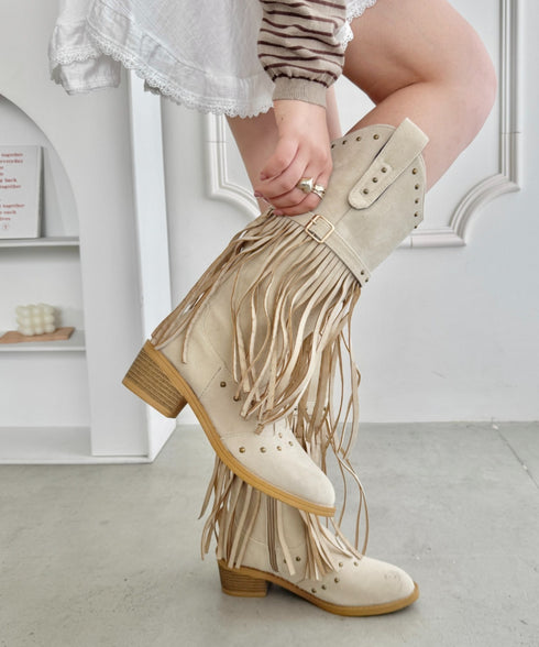 フリンジウエスタンブーツ | SL3256080 | アイボリー
