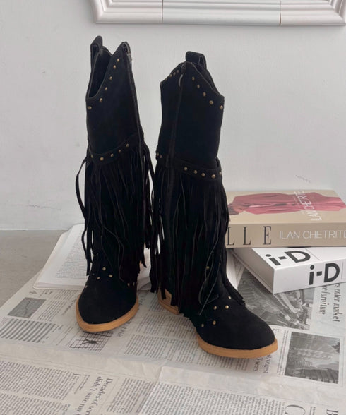 フリンジウエスタンブーツ | SL3256080 | ブラック